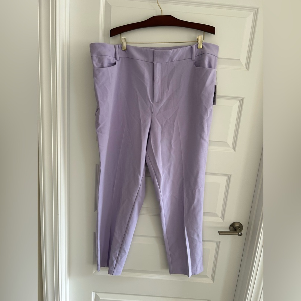Eloquii Straight Leg Pants Lilac Size 20